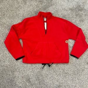 COPY - VS Pink half zip cropped pullover NWT